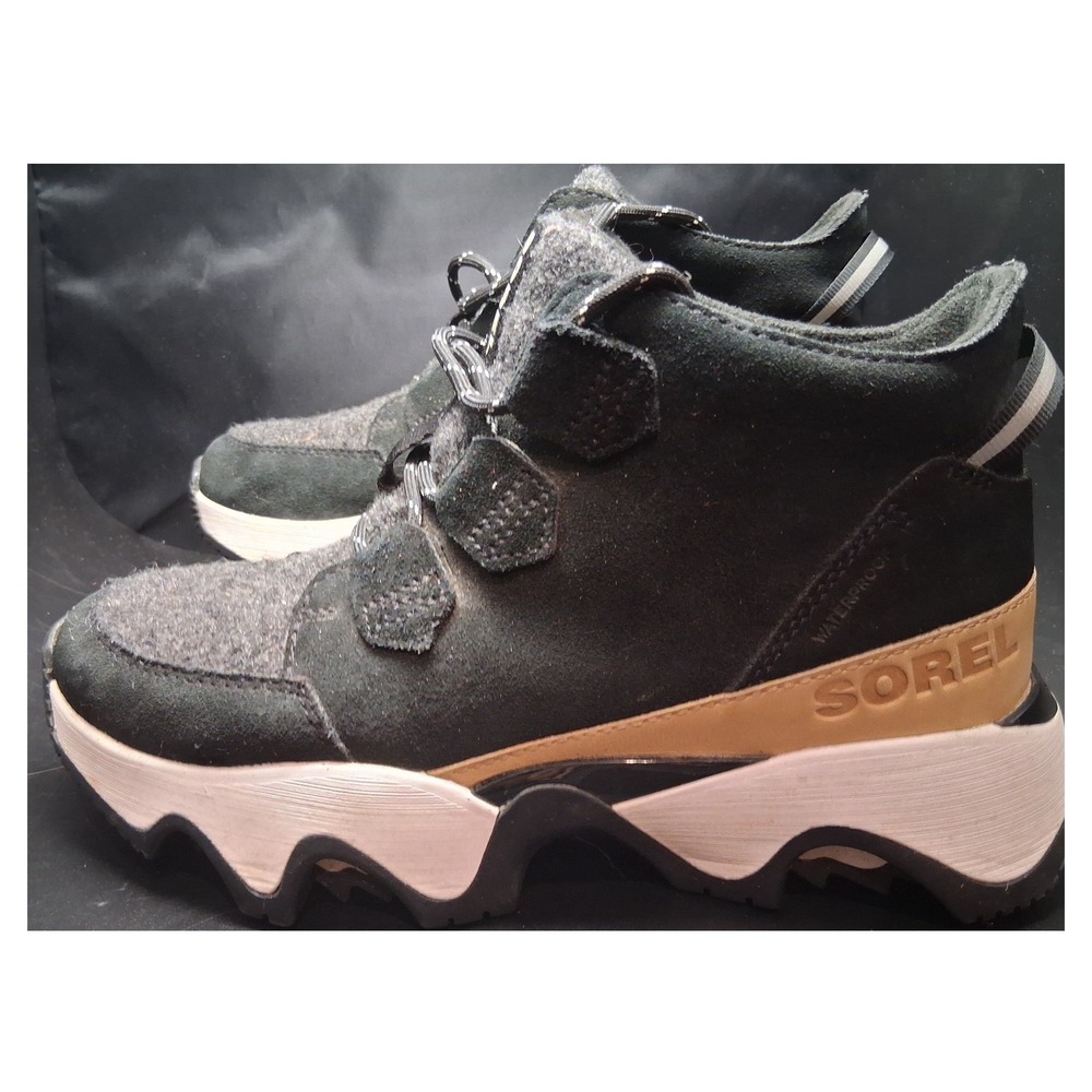 Sorel Kinetic Impact II Wonder Lace Waterproof Boots Black NL5039-010 Womens 7.5 - Picture 3 of 11